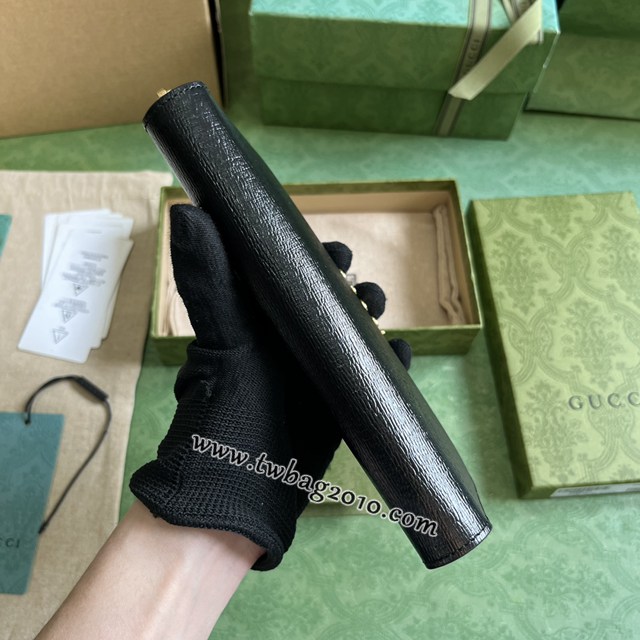 gucci專櫃新款原廠皮拉鏈長錢包 古馳飾手寫體Gucci標識長夾錢包 jcp1790